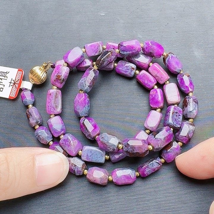 苏纪石（舒俱来）颈饰未镶嵌项链