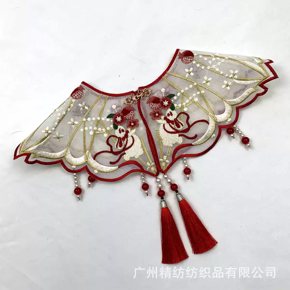汉服披肩 儿童刺绣披肩 古风配饰