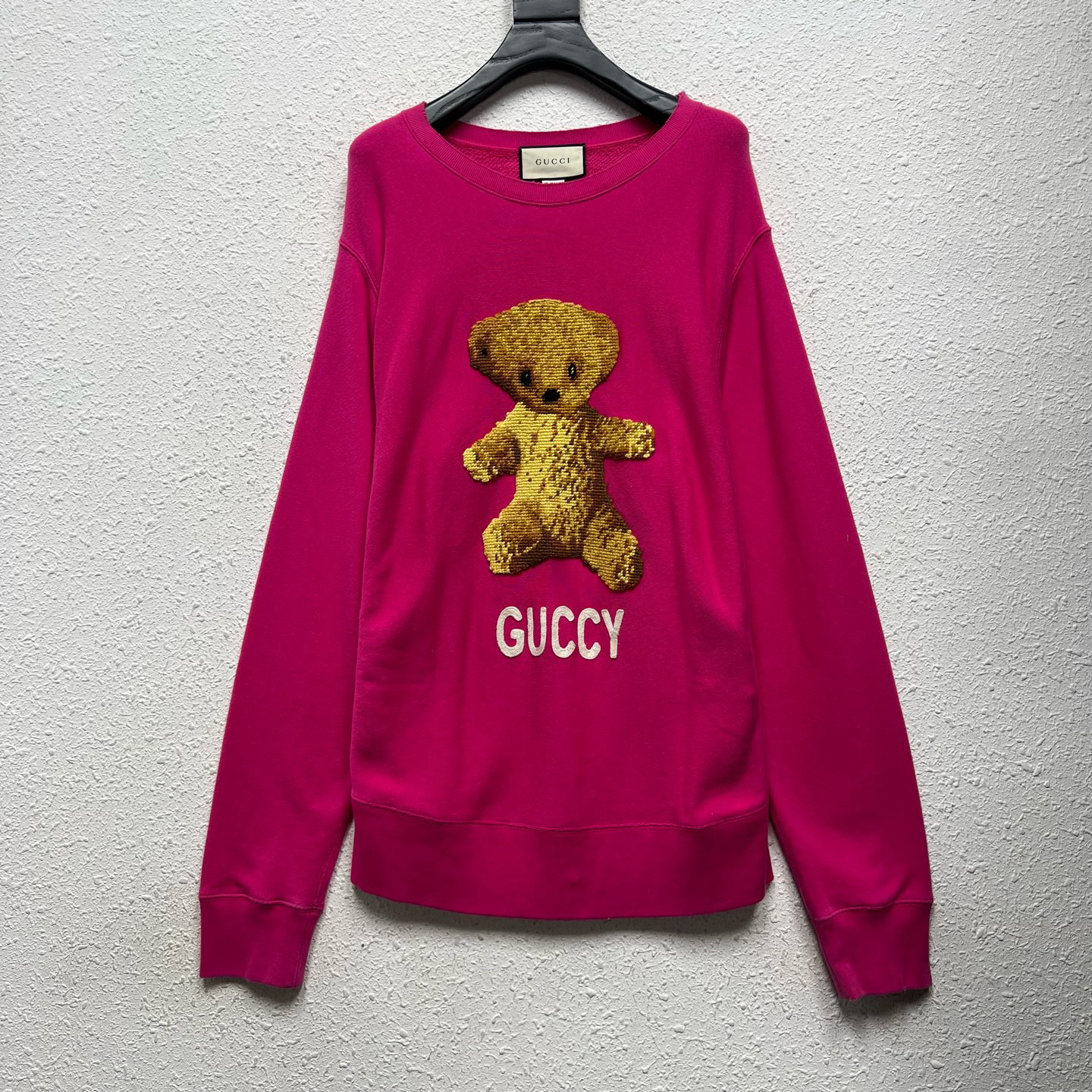 99新 GUCCI/古驰 泰迪粉色卫衣 XL码 DY7979