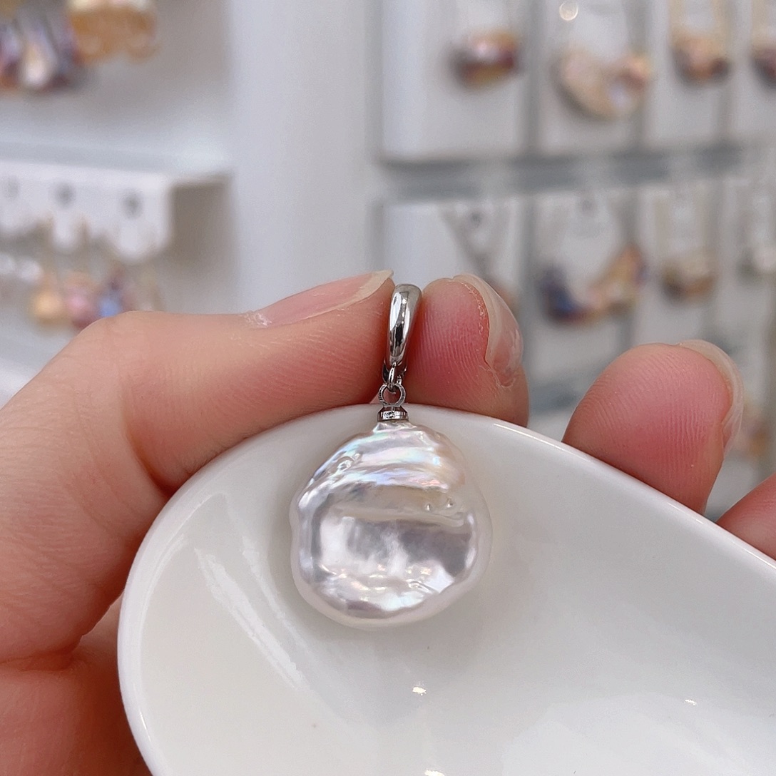 淡水珍珠颈饰银S925镶嵌