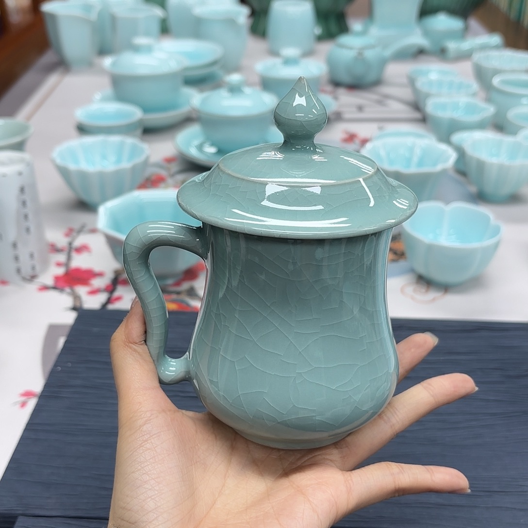 龙泉云间青瓷小米茶器