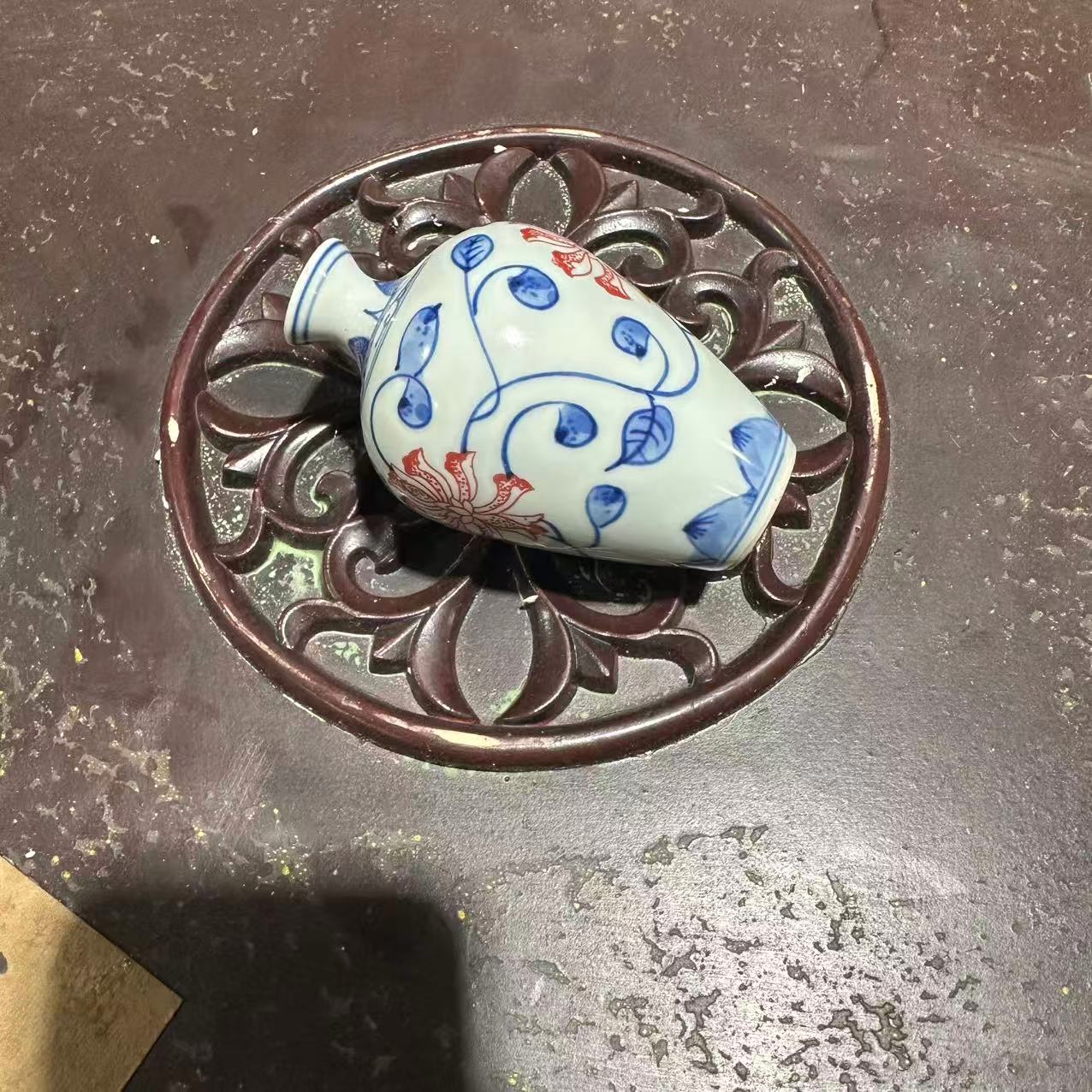 E567/AW  青花釉里红/赏瓶