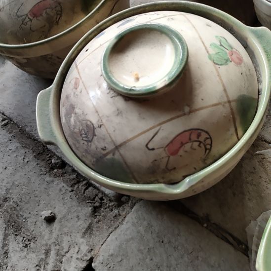 陶瓷手绘砂锅粗瓷瑕疵品