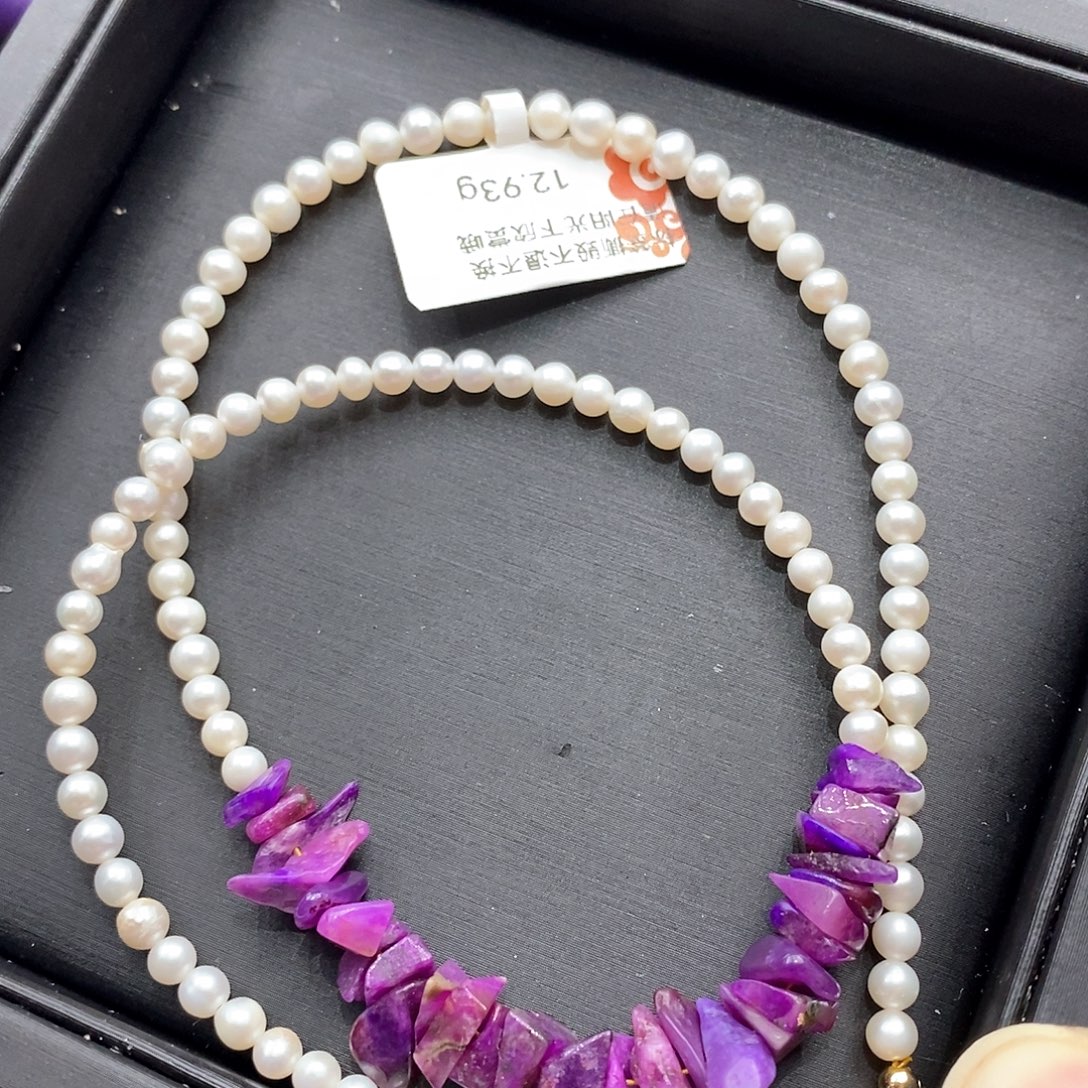 苏纪石（舒俱来）未镶嵌南非舒俱来碎石项链