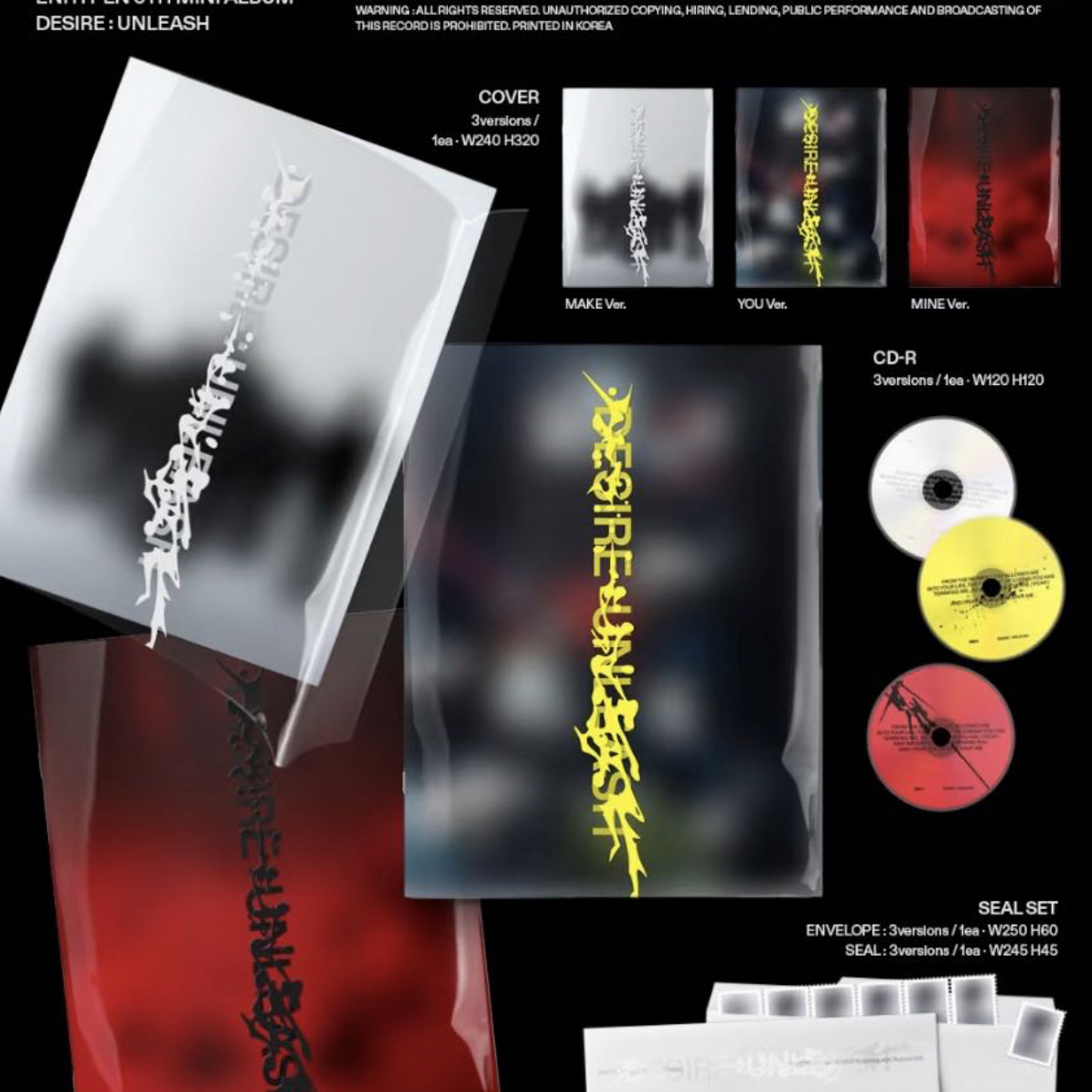 Enhypen 抽抽回归新专辑迷你6辑DESIRE:UNLEASH画册