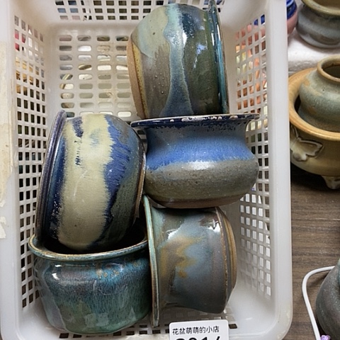 紫砂花盆014微瑕品口径7厘米左右