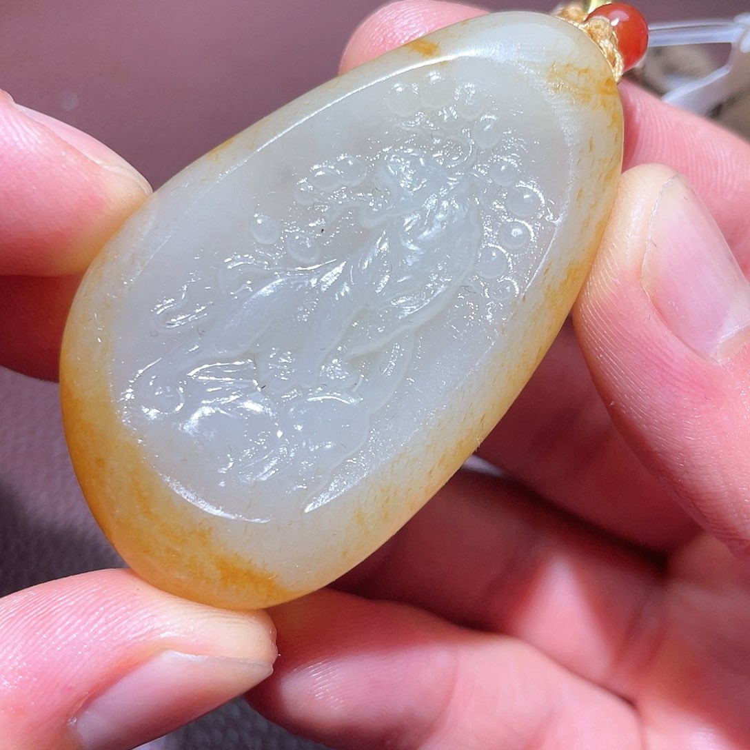 和田玉未镶嵌挂件D1