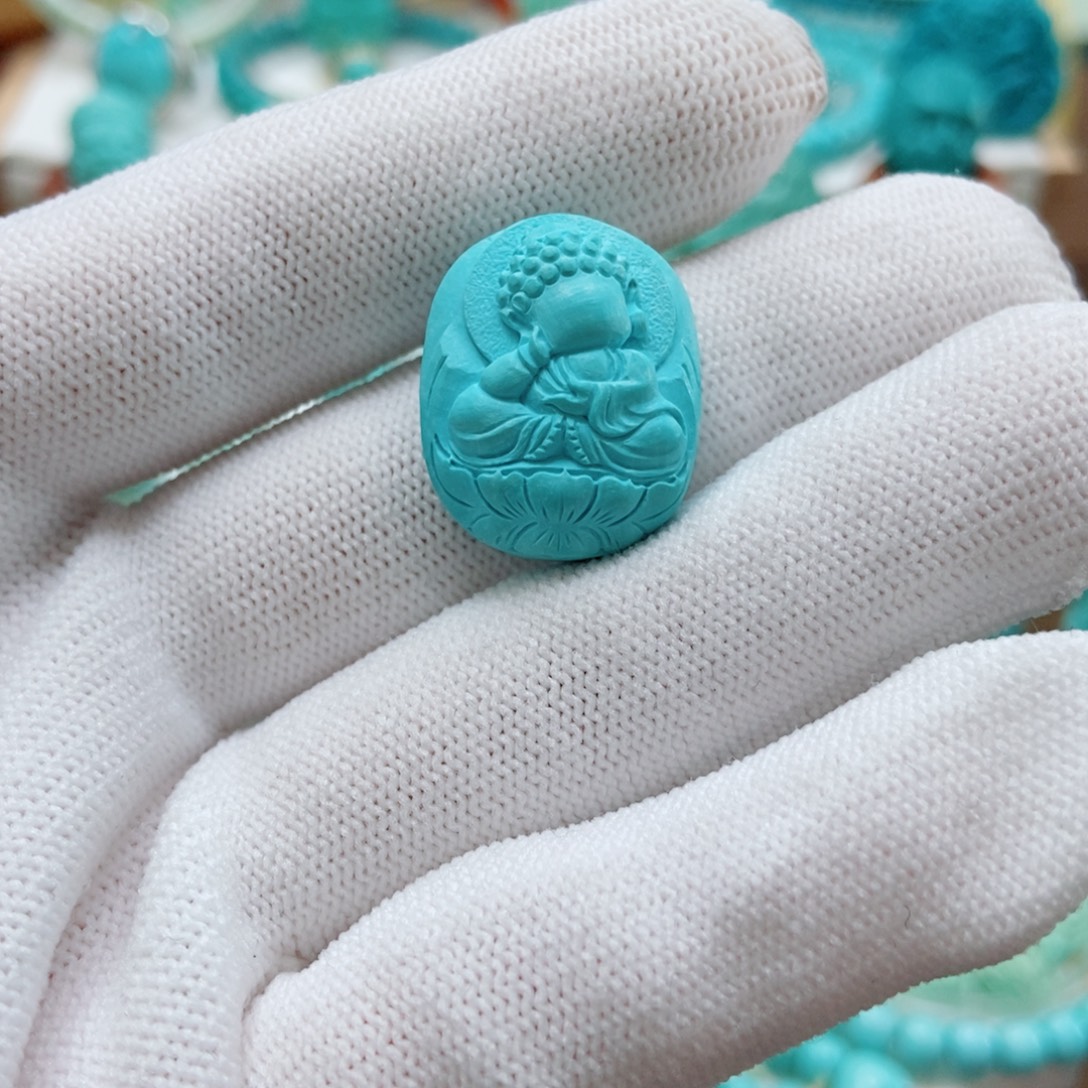 绿松石未镶嵌无相佛