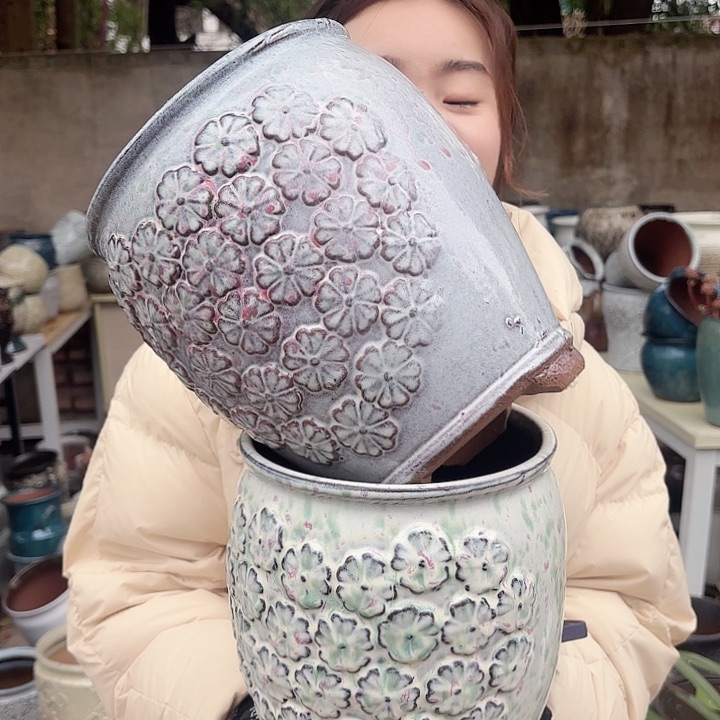 红陶两个精品口18高23