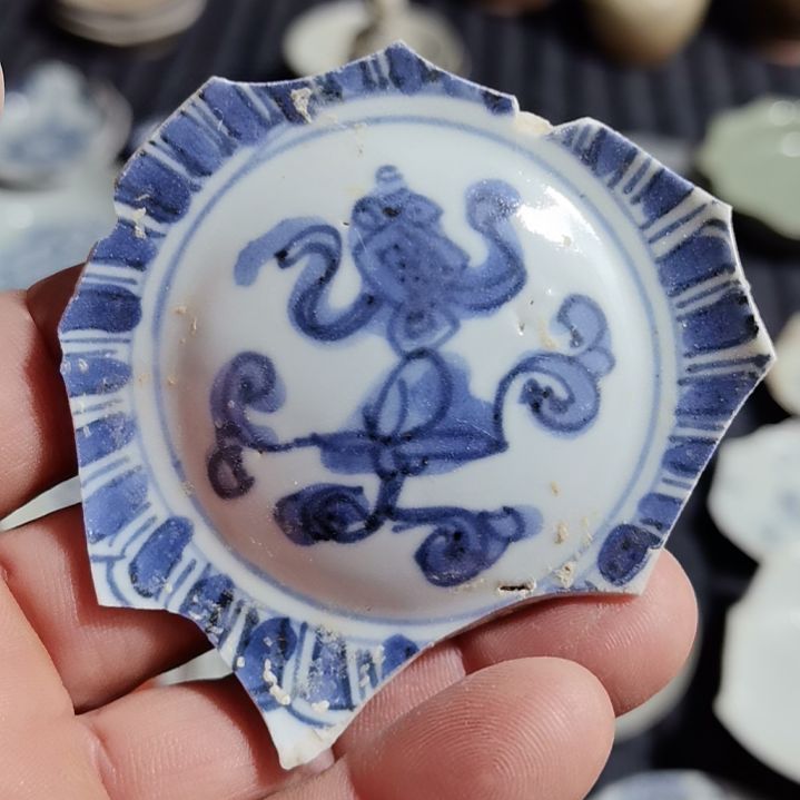 瓷片青花影青杯垫标夲