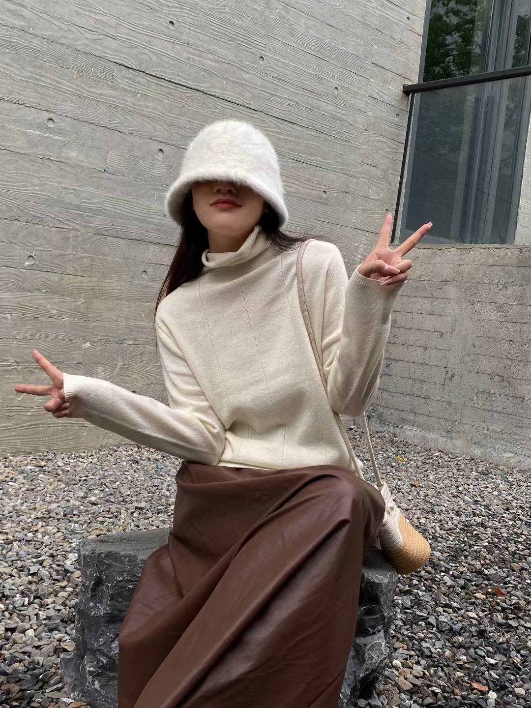 纯色圆领保暖常规衫139