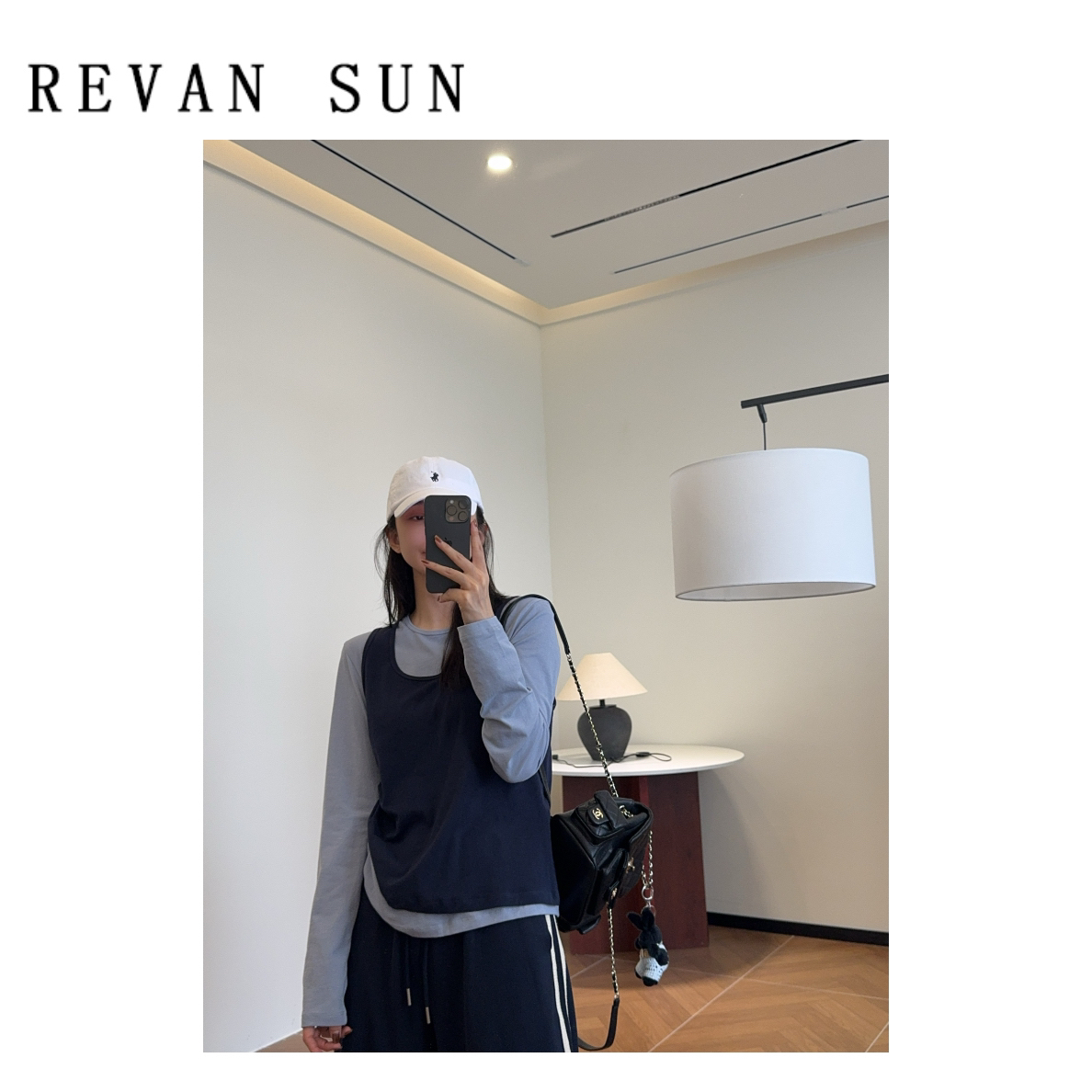 ［REVAN SUN］-大骨架穿搭 露水 两件套T恤16462