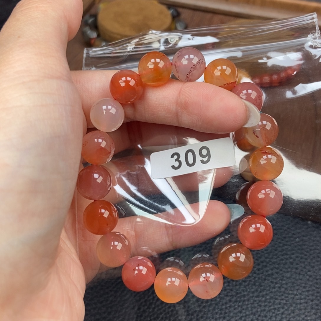 南红玛瑙未镶嵌手链卡11