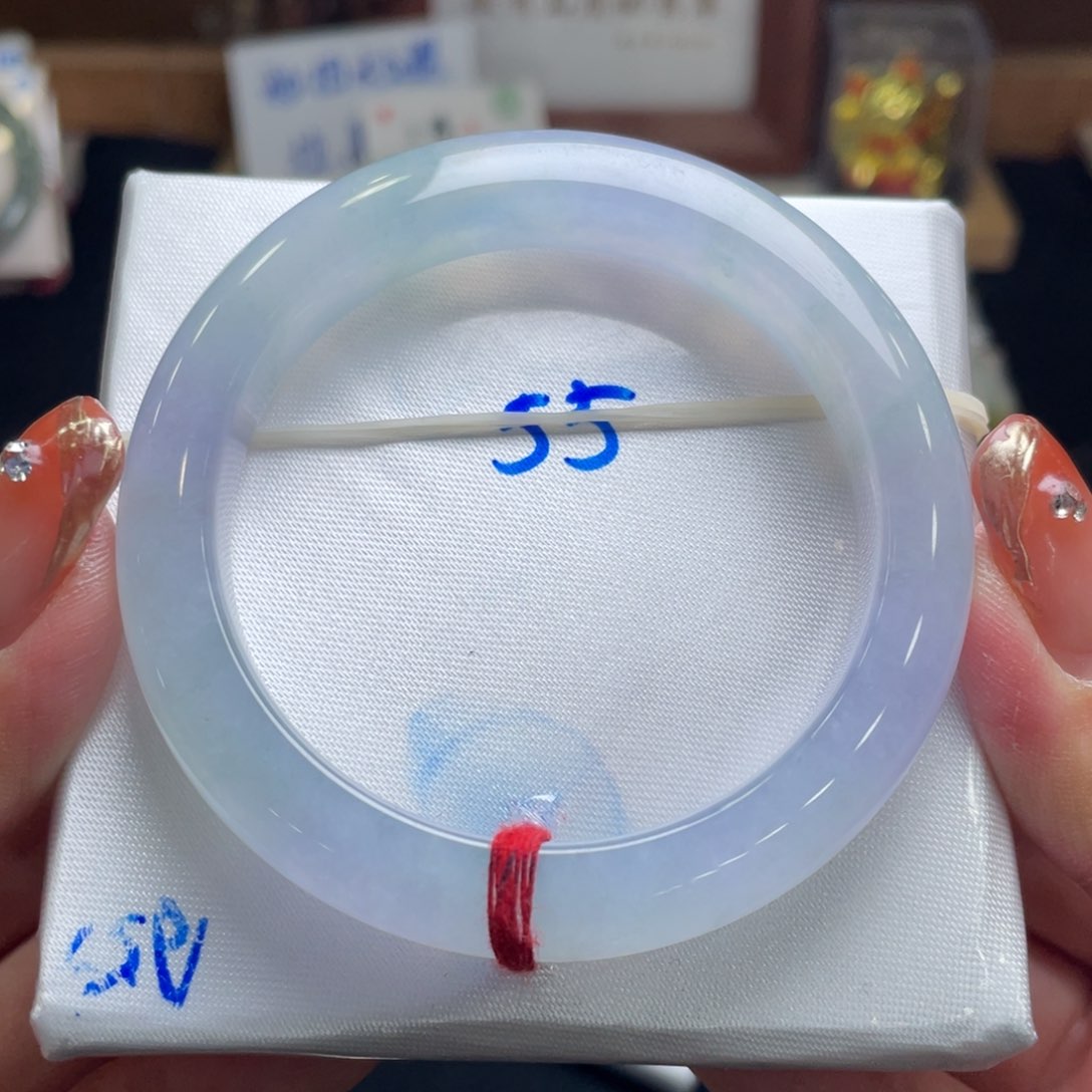 翡翠手镯未镶嵌翡翠55正圈