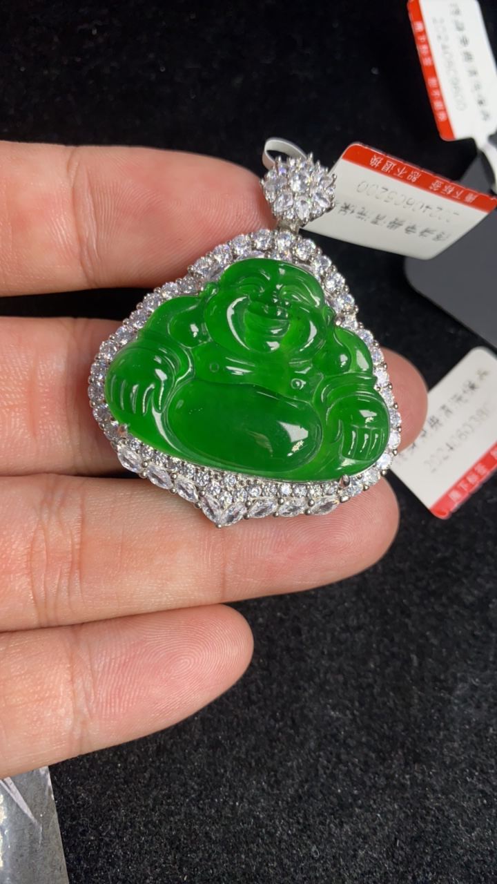 天然A货佛公吊坠
