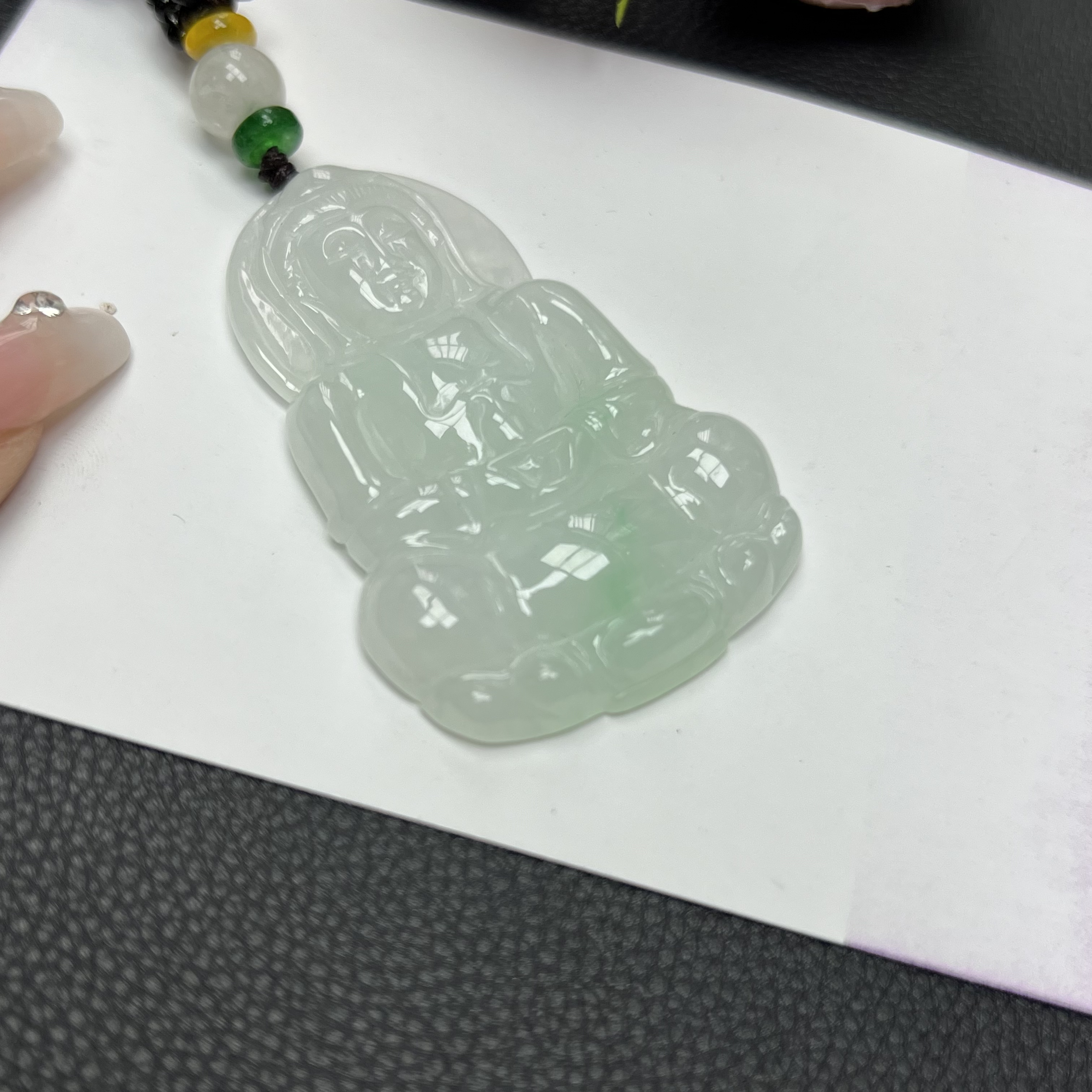 天然翡翠A货观音吊坠（多样性发一件）百搭气质时尚