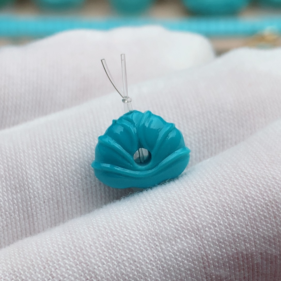 绿松石珠宝奇石未镶嵌12mm