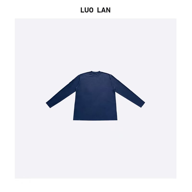 【ZHOU预】极简净版休闲百搭圆领四季打底长袖T恤YLM00297