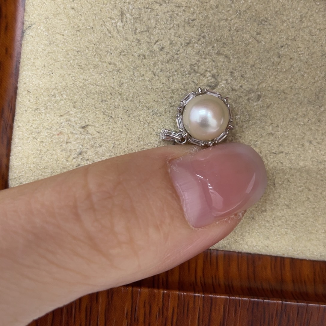 颈饰银S925镶嵌海水珍珠