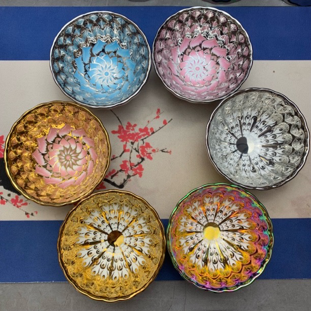 【6只装无镶嵌陶瓷杯】精美茶杯高端主人杯无礼盒