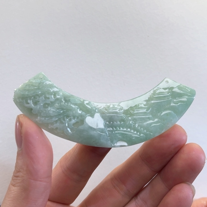 翡翠吊坠(赠链)未镶嵌代编织