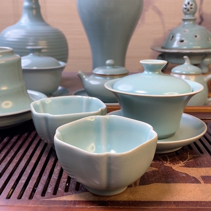 原产地汝瓷拍一送两杯