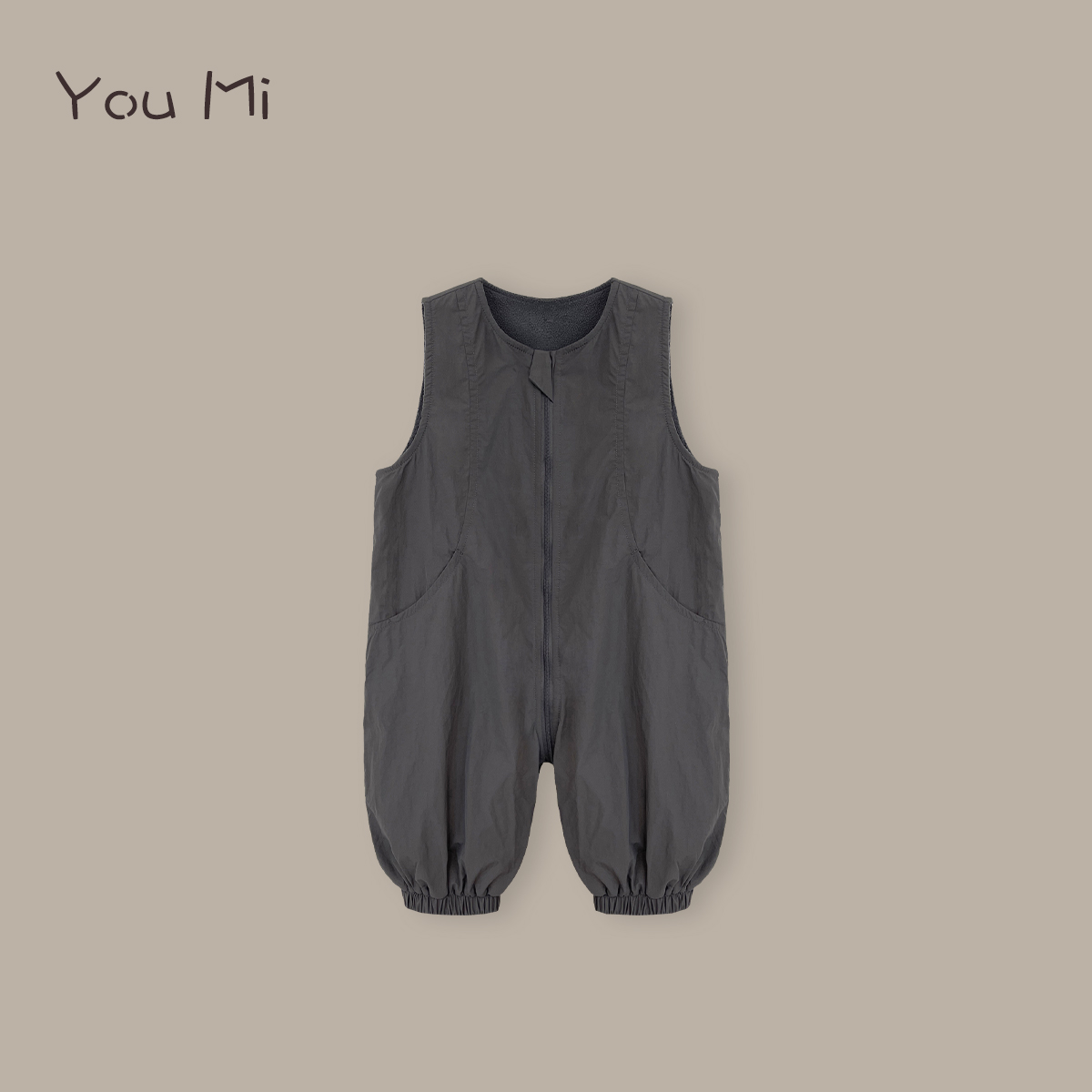 【现货】秋冬装婴幼儿小童纯色加绒加厚休闲宽松宝宝连身衣YT0007