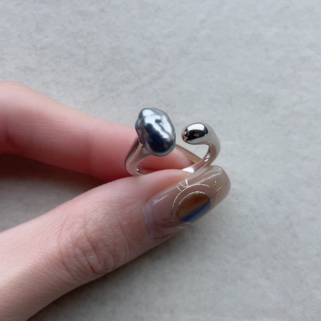 银S925镶嵌海水珍珠戒指78