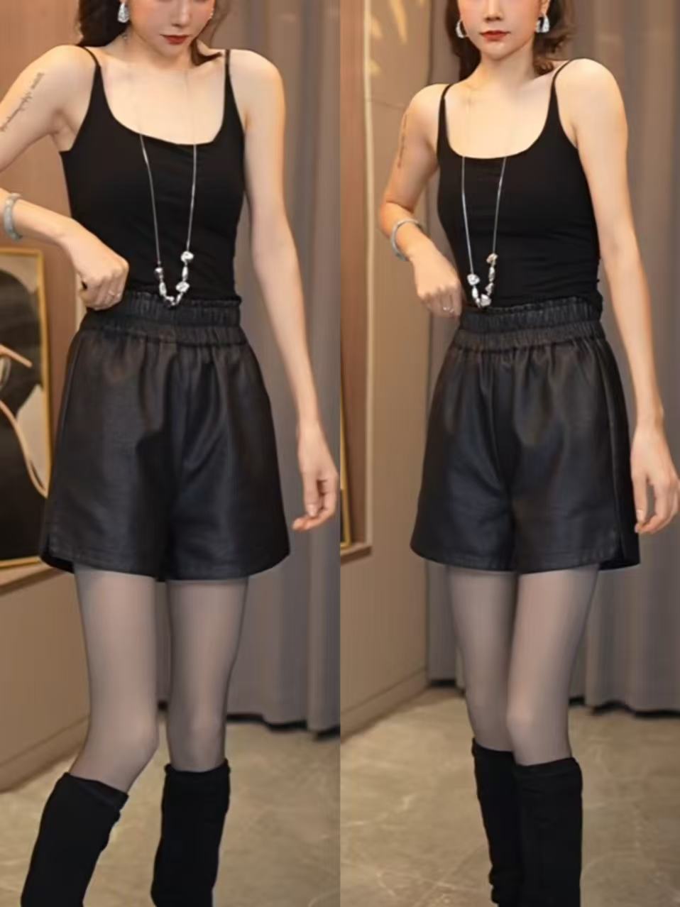 【523#】冬季新款宽松时尚百搭外穿加绒加厚休闲短裤