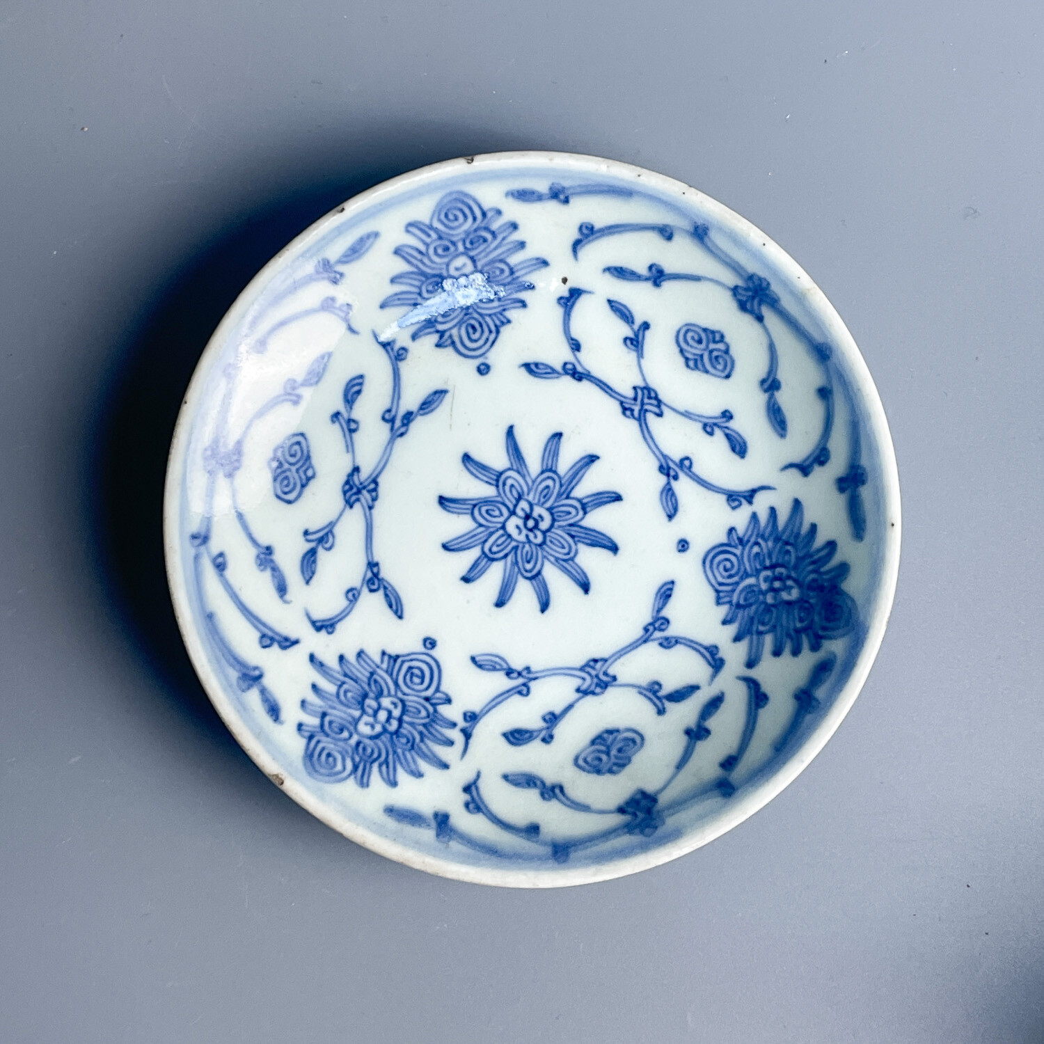 M25LL009968 - 清道光 青花花卉纹盘_3