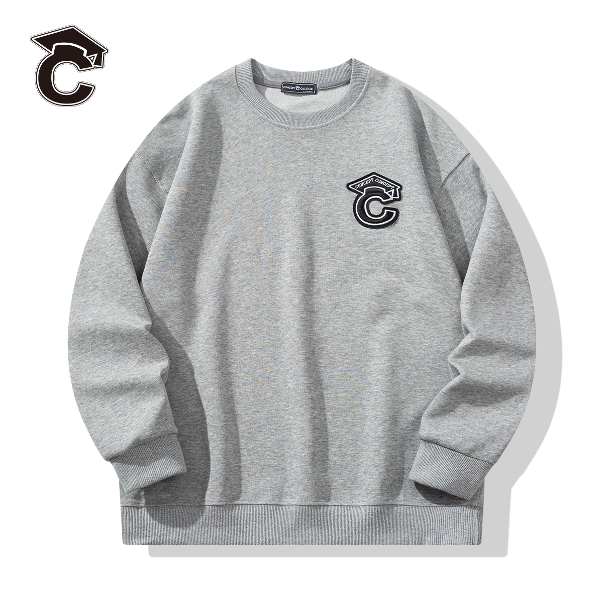 春季新款大C圆领刺绣卫衣时尚休闲宽松百搭情侣款CCWY22221