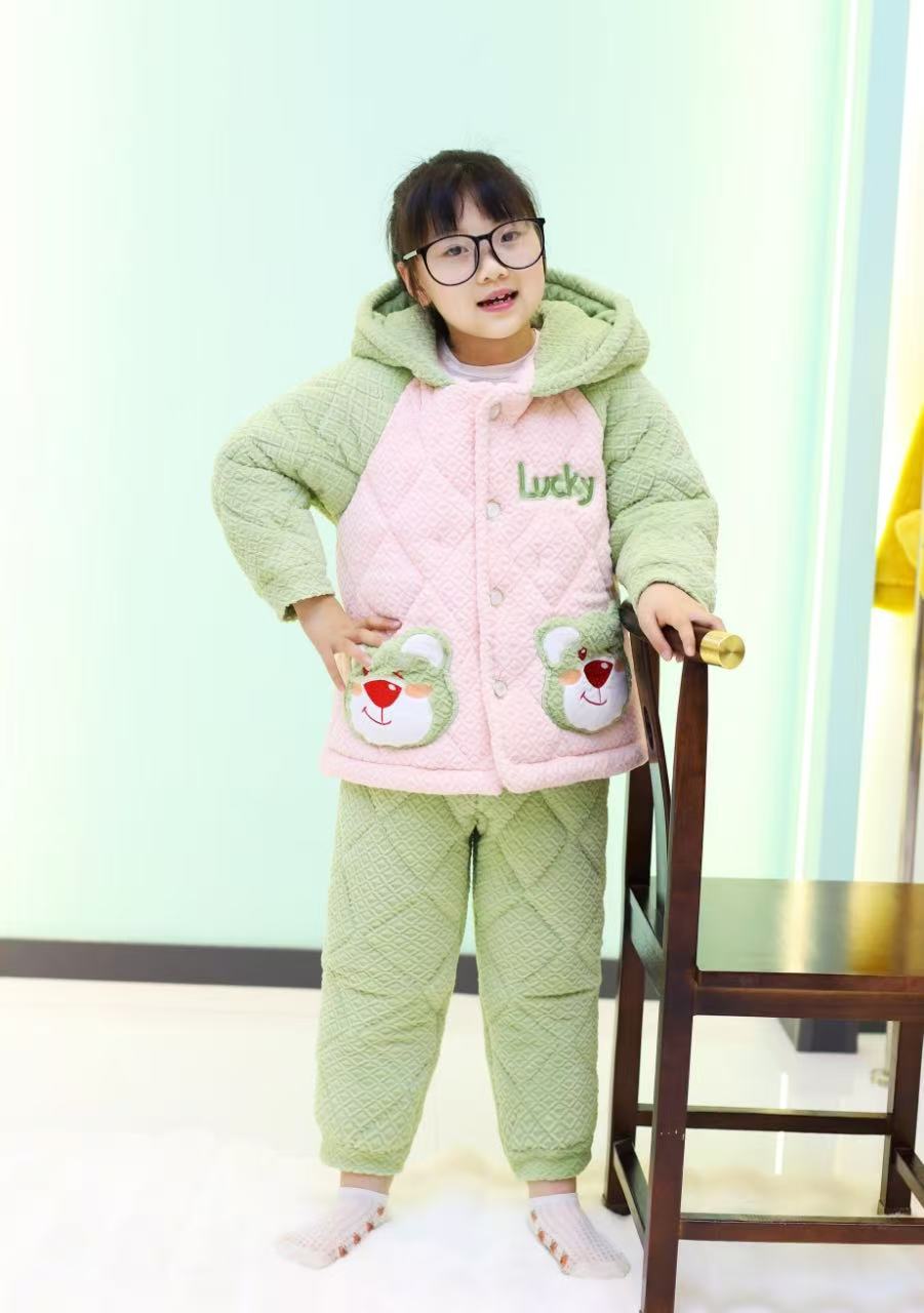 保暖居家休闲风公主风家居服套装秋冬季家居服加绒