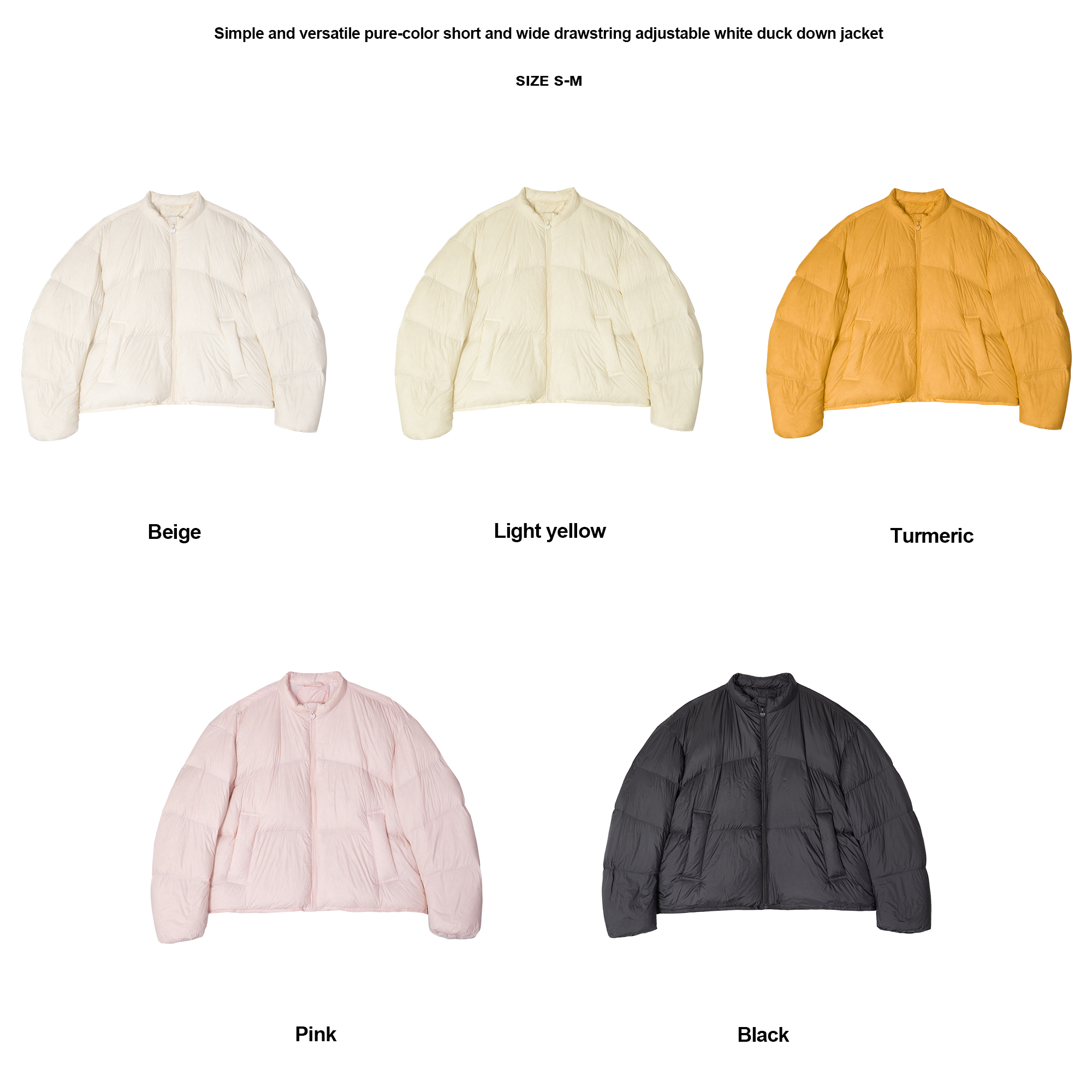 ins风设计款90白鸭绒新国标短厚款保暖拉链女辣妹外套羽绒服