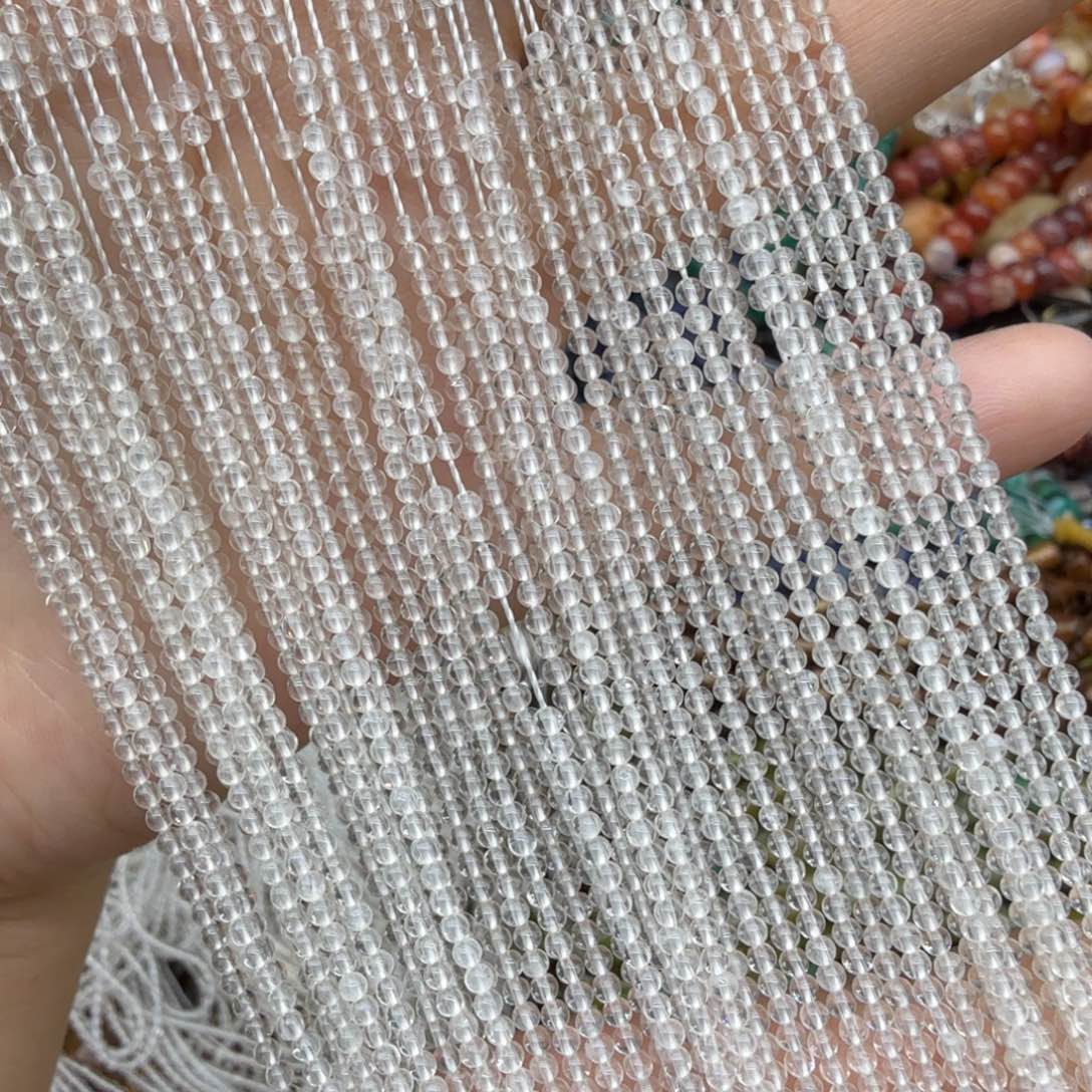 未镶嵌珠宝半成品水晶卡2净体白水晶一条
