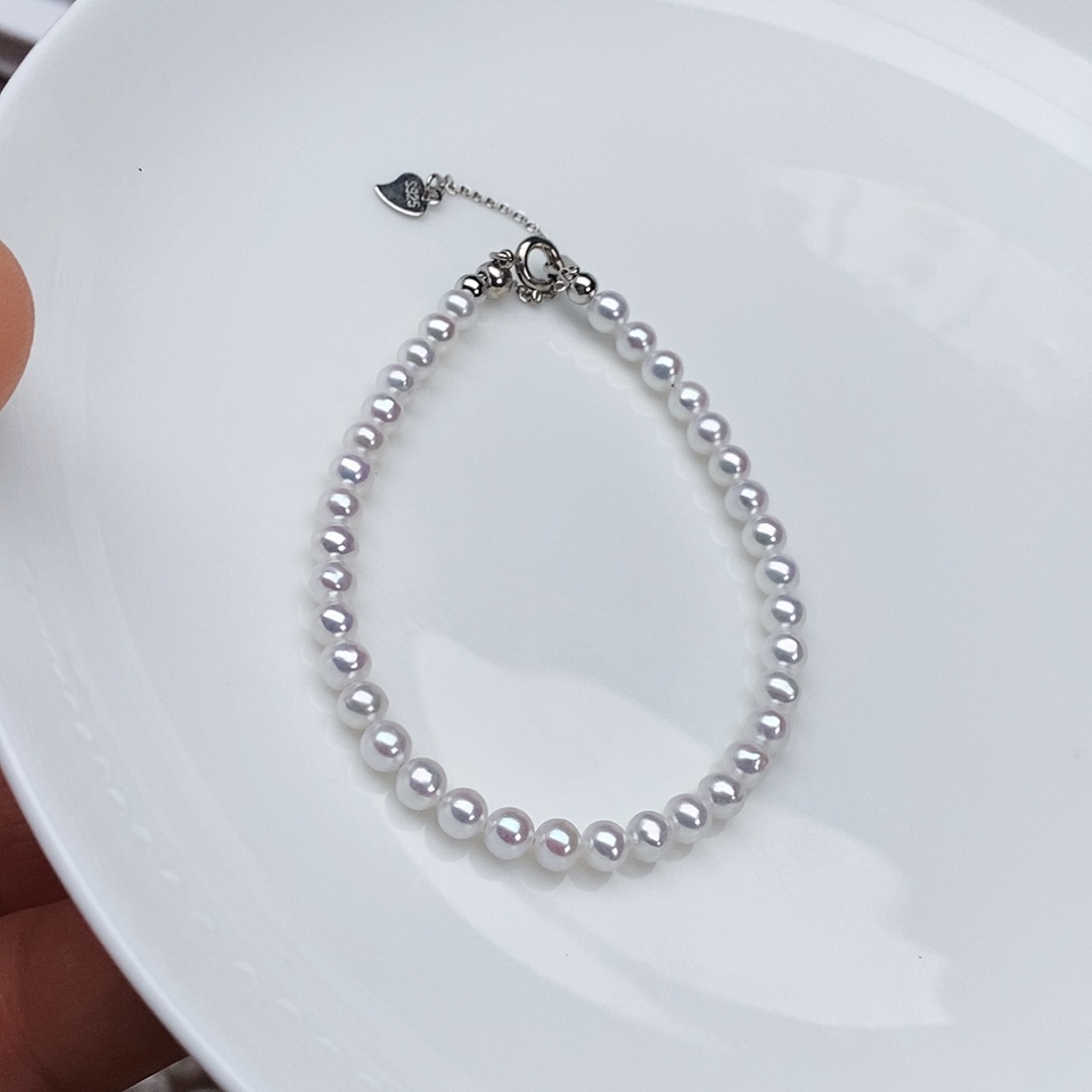 银S925镶嵌淡水珍珠颈饰