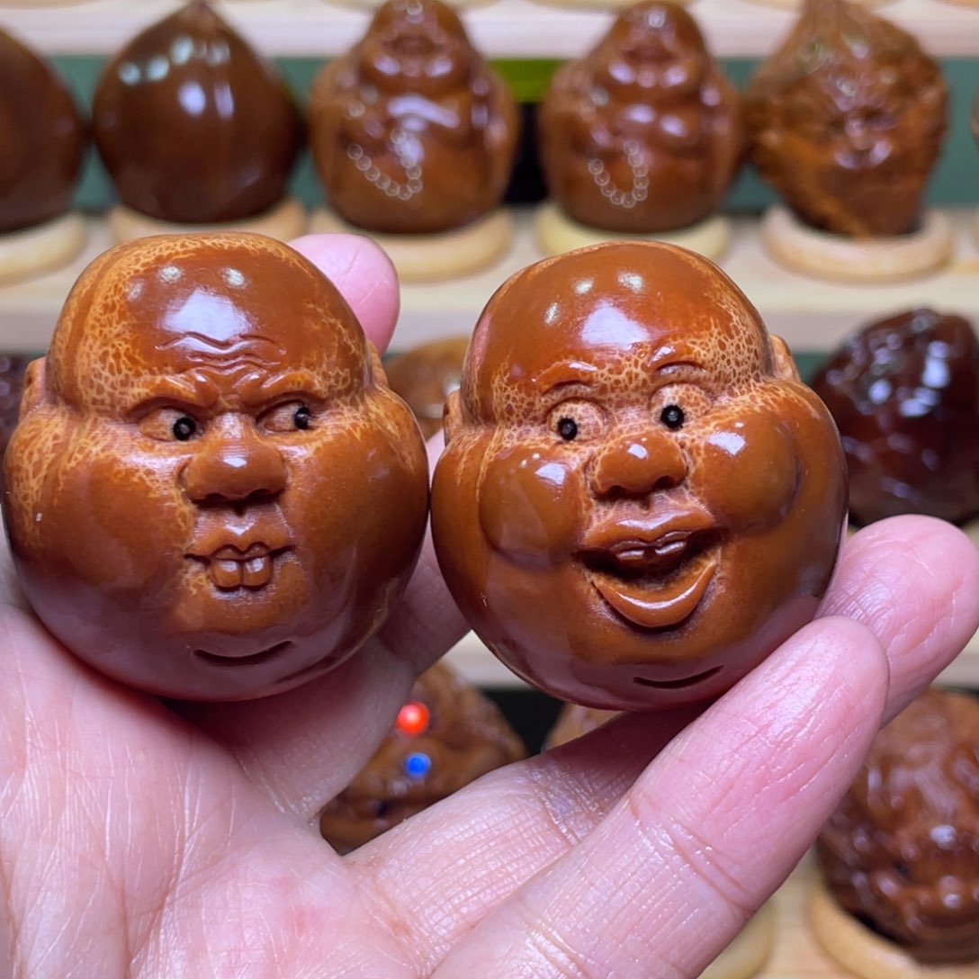 橄榄核手串/手链三七呆呆一对