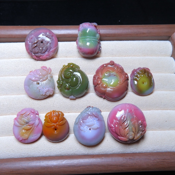 盐源玛瑙精品挂件葫芦平安扣男女礼物直播间选