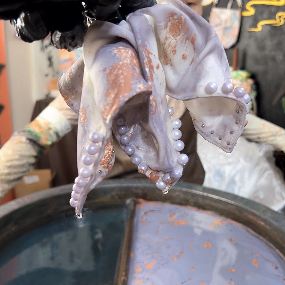 286珍珠方巾紫云英