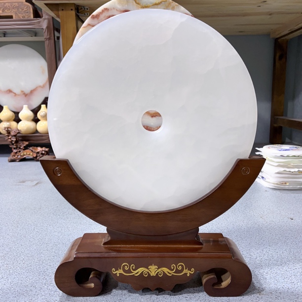 （天然玉石平安扣）家居摆件装饰品客厅办公室玄关乔迁送礼高档礼品