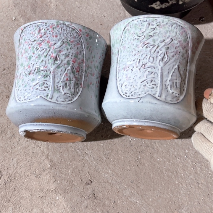 紫砂花盆口径16高度16两只正品