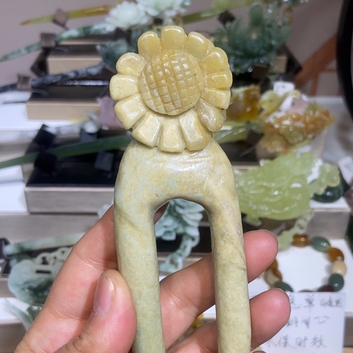 蛇纹石玉发饰未镶嵌