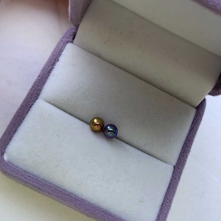 18K金镶嵌耳饰淡水珍珠小*湉