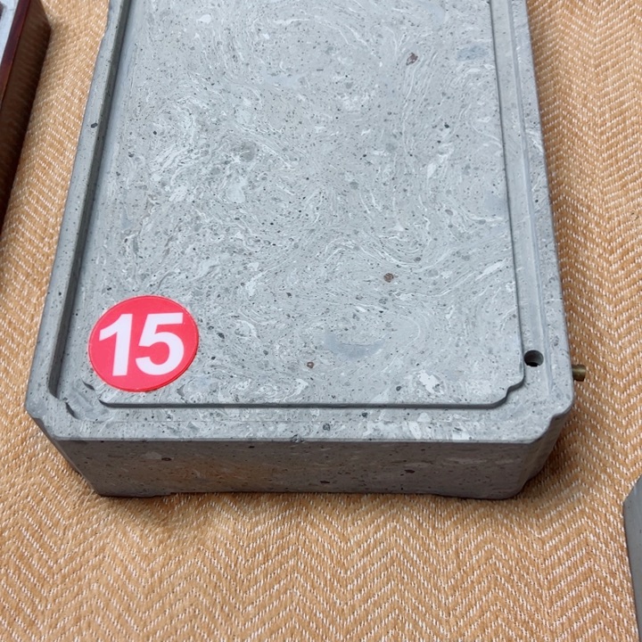 心***雨砖雕金砖老料吸水茶盘35厘米