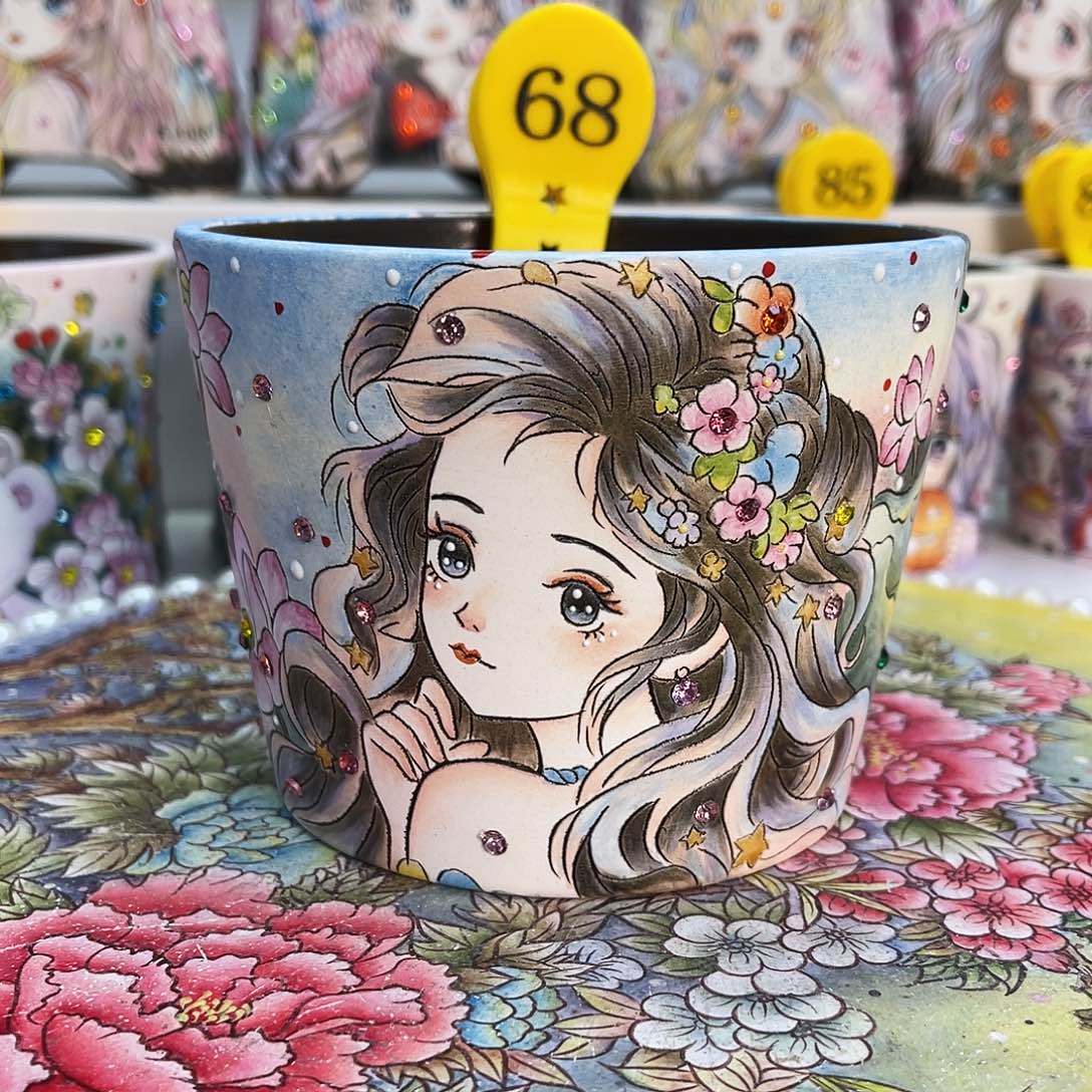 红陶薄雾花盆一物一拍