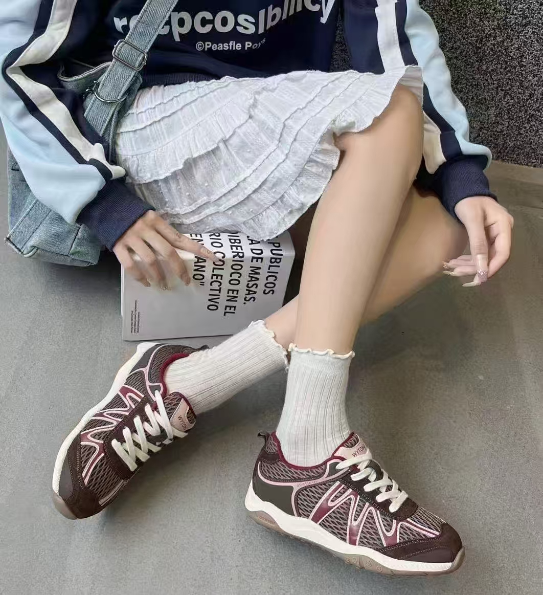 休闲透气森系修面皮时尚休闲鞋女士潮鞋低帮