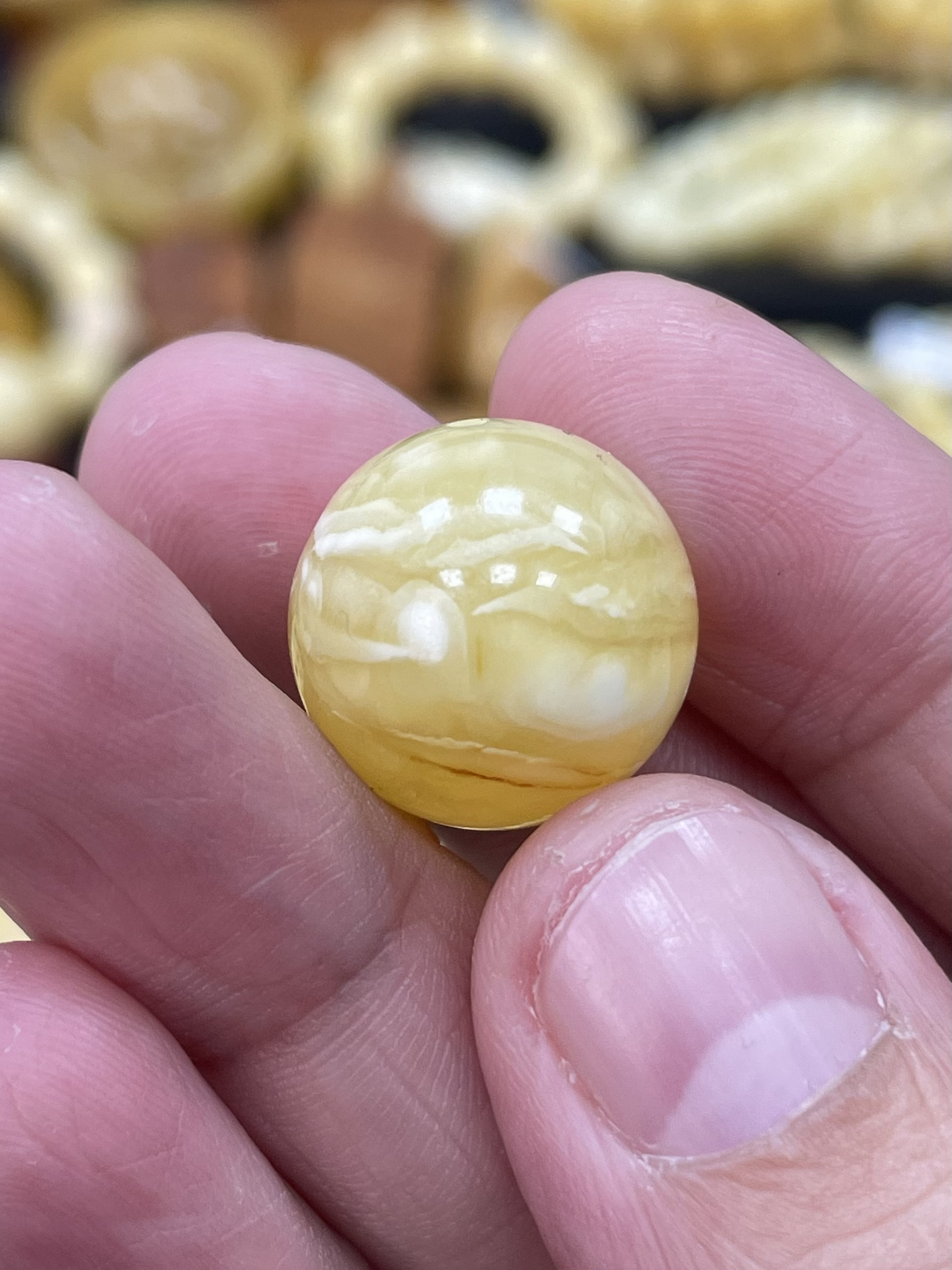 （俄料琥珀蜜蜡微瑕疵福利款式）金妖虎皮16.4mm