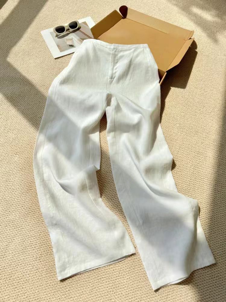 拾光家女装亚麻裤3498