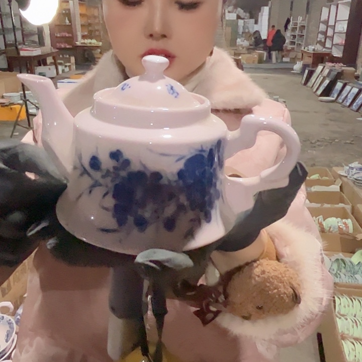 陶摆件景德镇高温瓷壶