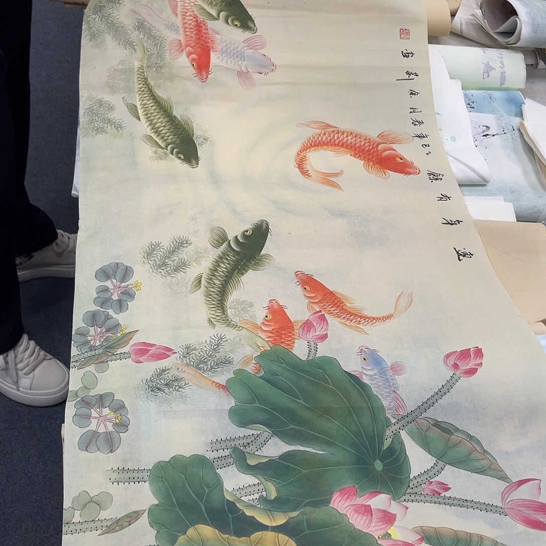 国画纯手工制作的