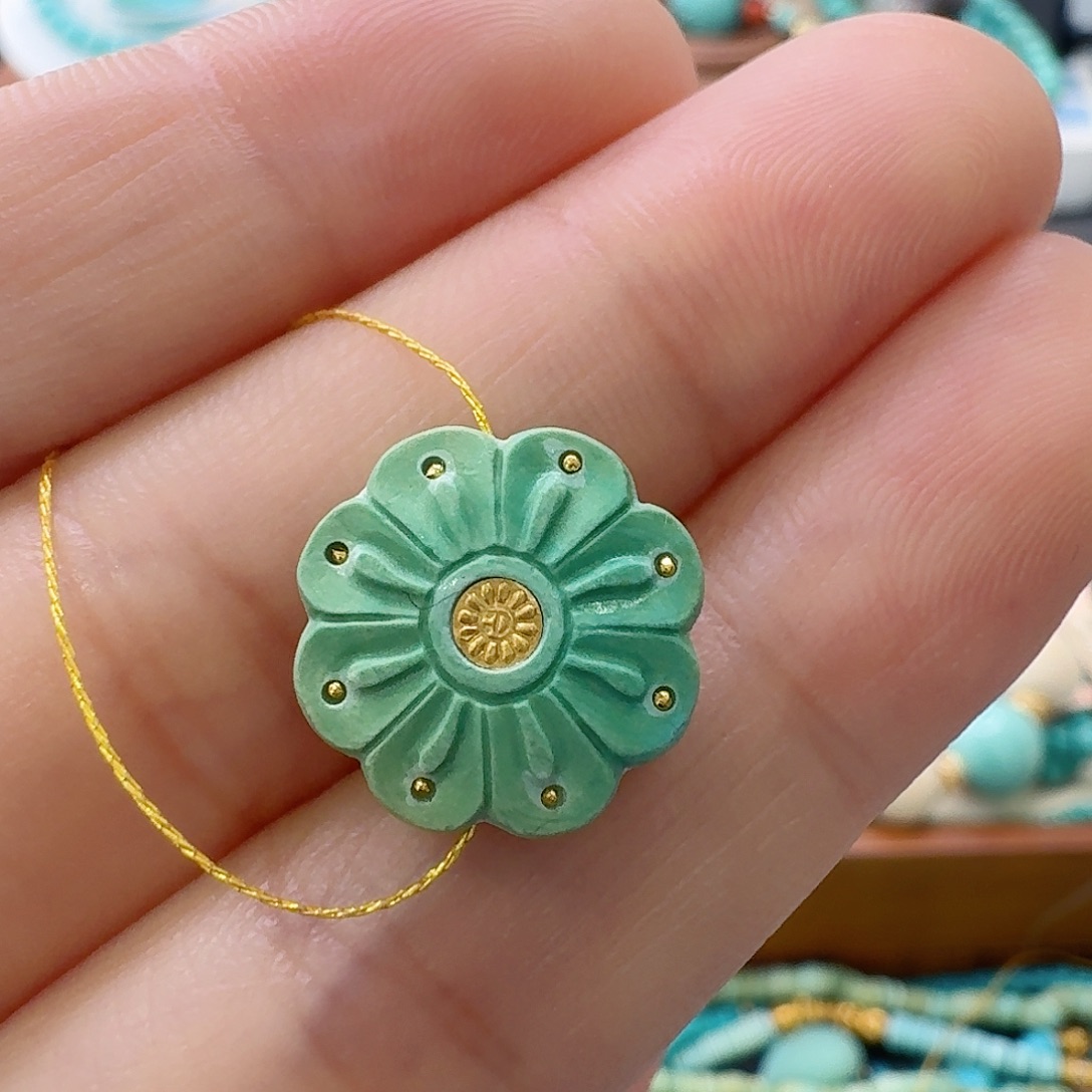 绿松石未镶嵌珠宝半成品